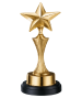 Golden trophy statue